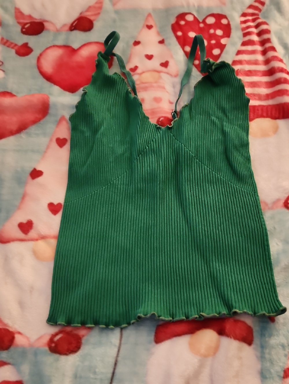 Better Be Green Ribbed Cami